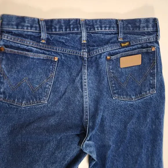 Wrangler Men’s 36x34 Straight Leg Jeans Dark Wash Western Y2K - Picture 7 of 7